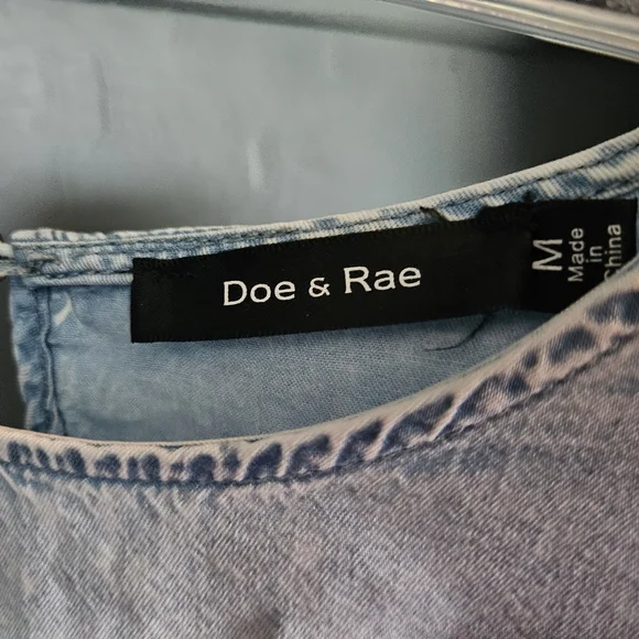 Doe & Rae Light Blue Ruffle Dress - Picture 3 of 3